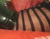 black latex skirt, fishnets 1 - video č. 54150